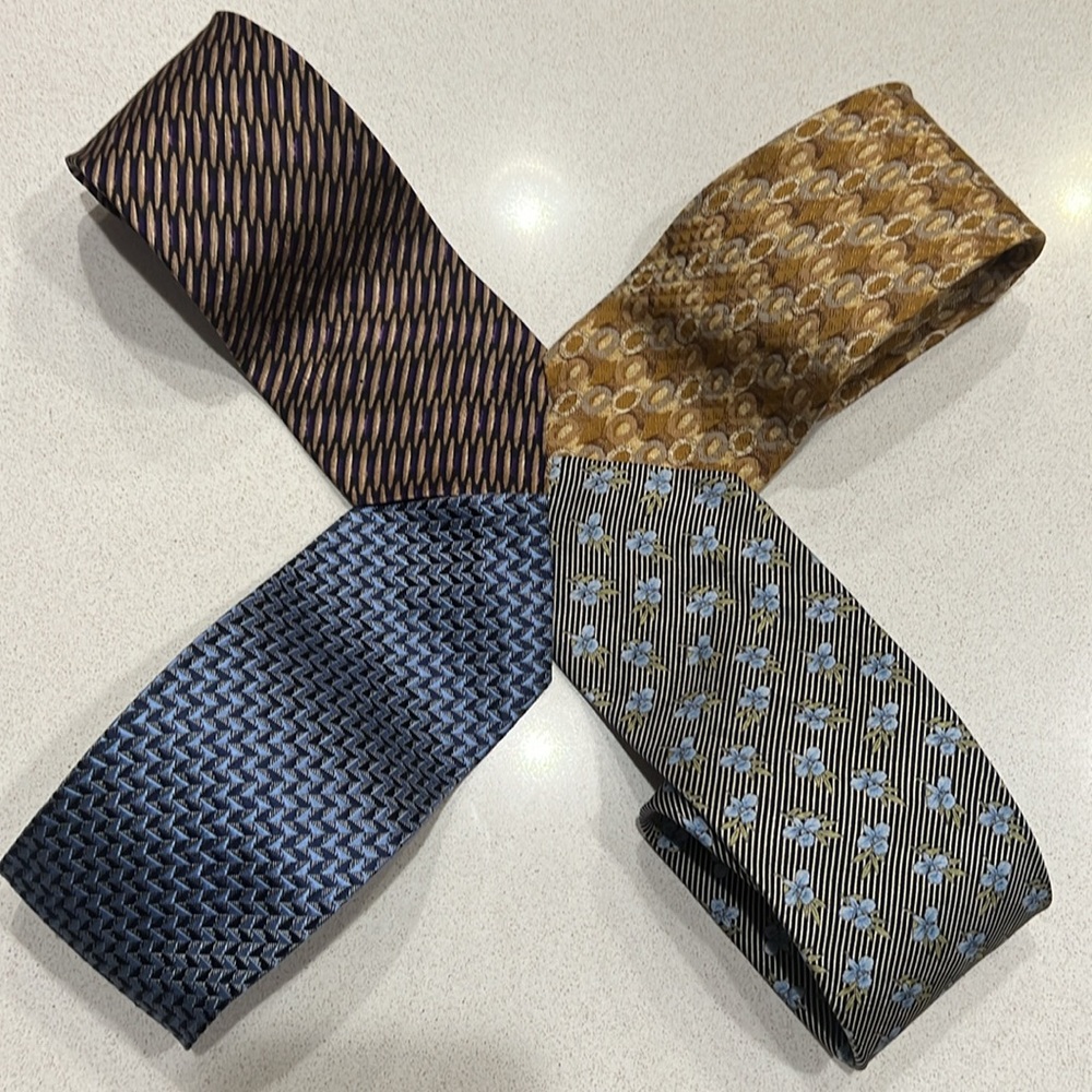 Four 100% Silk Ties for $50